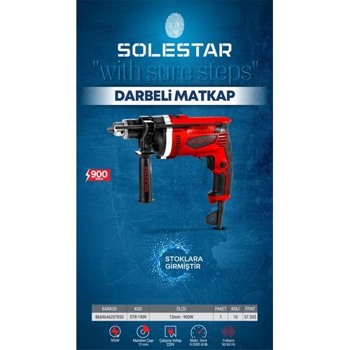 SOLESTAR STR-1909 DARBELI MATKAP 13MM-900WATT