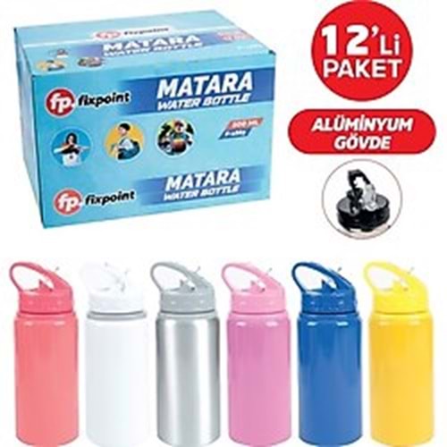 FIXPOINT P-3271 ALEMINYUM MATARA BASKILI 600 ML (12)