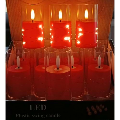 REAL SAHIN 1461 LED MUM KIRMIZI (12)