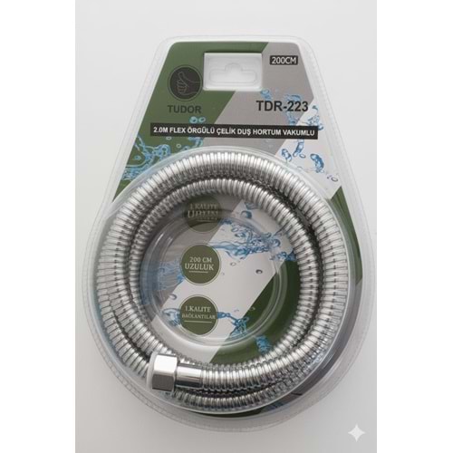 TUDOR TDR-223 2M FLEX ORGULU CELIK DUS HORTUMU VAKUMLU