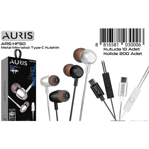 AURIS HF50 TYPE-C METAL KULAKLIK
