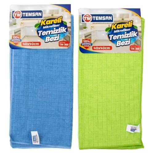 TEMSAN TM-300 KARELI MIKROFIBER TEMIZLIK BEZI(20)