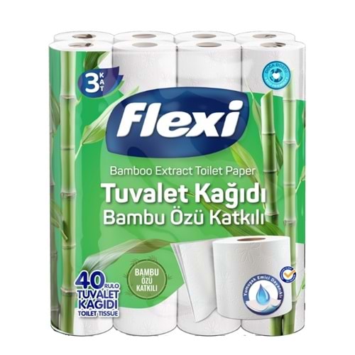 FLEXI BAMBU OZLU 3 KATLI TUVALET KAGIDI 40 LI (3)