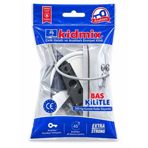 KIDMIX CELIK HALATLI EMNIYET KILIDI