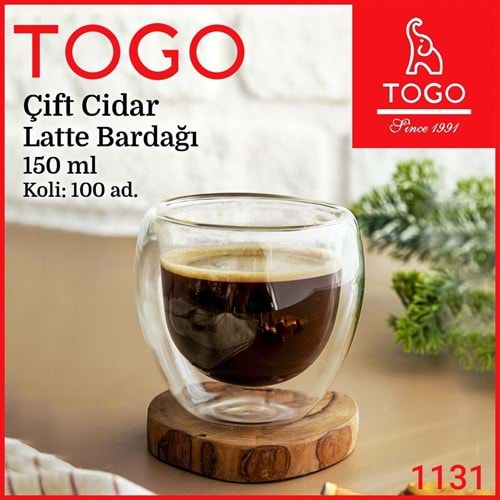 TOGO 1131 CIFT CIDAR LATTE 150 ML BARDAK (100)
