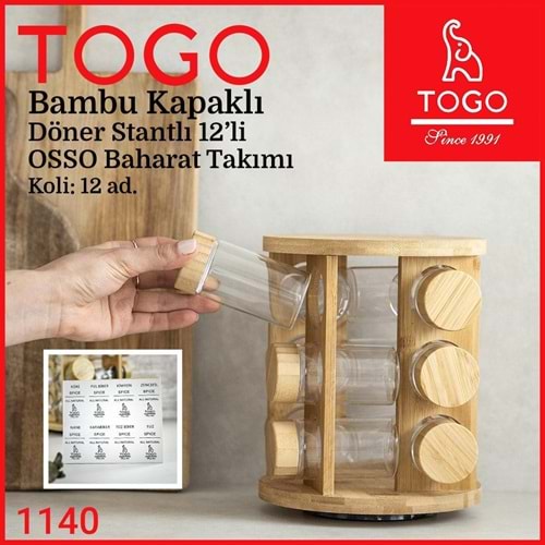 TOGO 1140 BAMBU KAPAKLI DONER STANT OSSO BAHARAT TAKIM 12'LI (12)