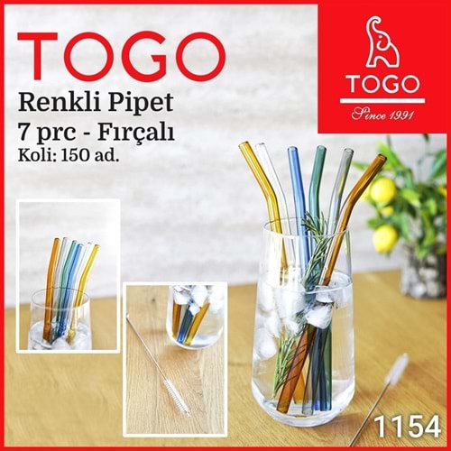 TOGO 1154 RENKLI 7 PRC FIRCALI CAM PIPET (150)