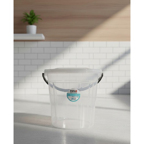 INOVA HOME INV0085 DAMLA 20 LT KOVA KAPAKLI SEFFAF x15x