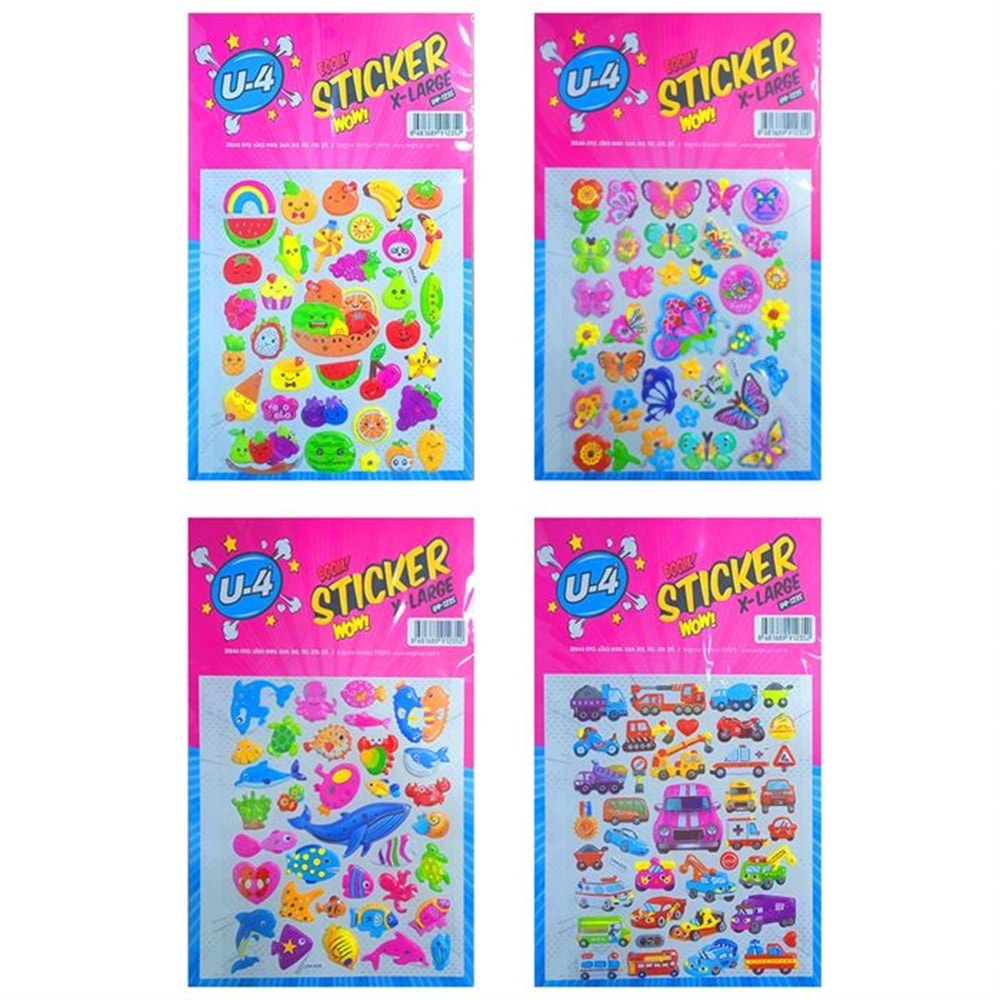 U-4 STICKER MEDIUM 1234 (240)
