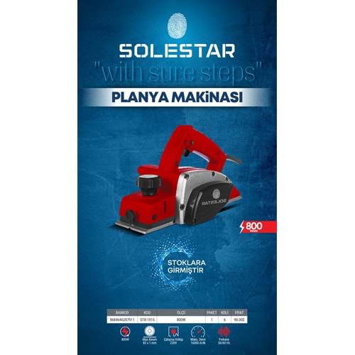 SOLESTAR STR-1915 PLANYA MAKINESI 800 WATT