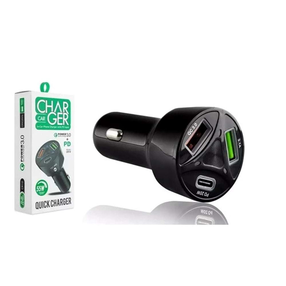 SUBZERO CR10 55W 2 USB+PD OTO ADAPTOR