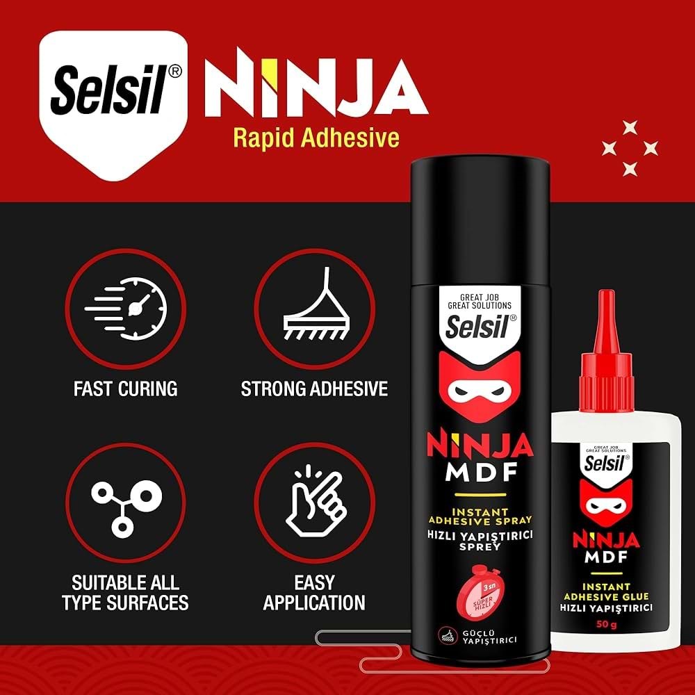 SELSIL MDF NINJA HIZLI YAPISTIRICI KITI 200ML+50GR (25)